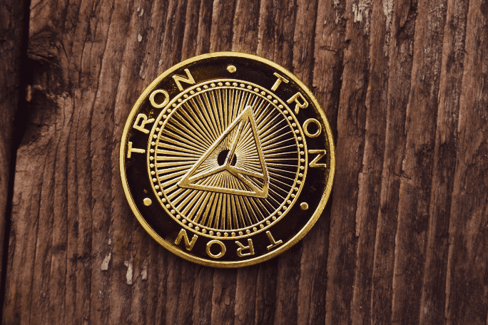 Image of a Tron (TRX) coin