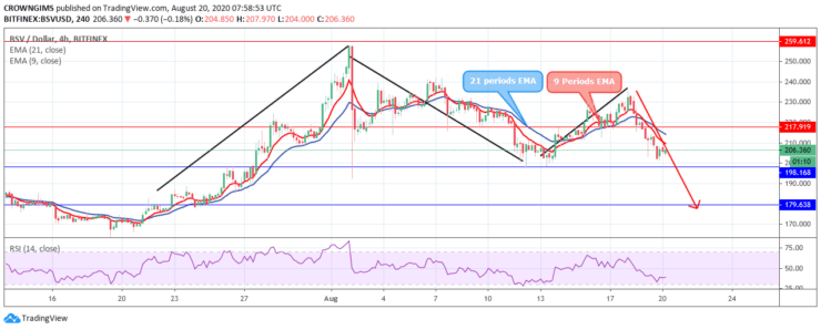 Bitcoin SV Price: What Will Happen in Case Sellers Fail at $198 Level? 