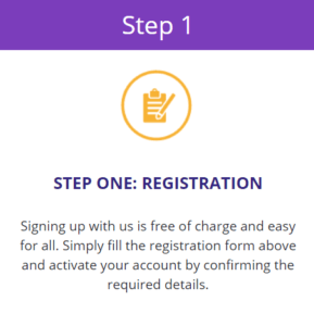 step 1 registration bitcoin code