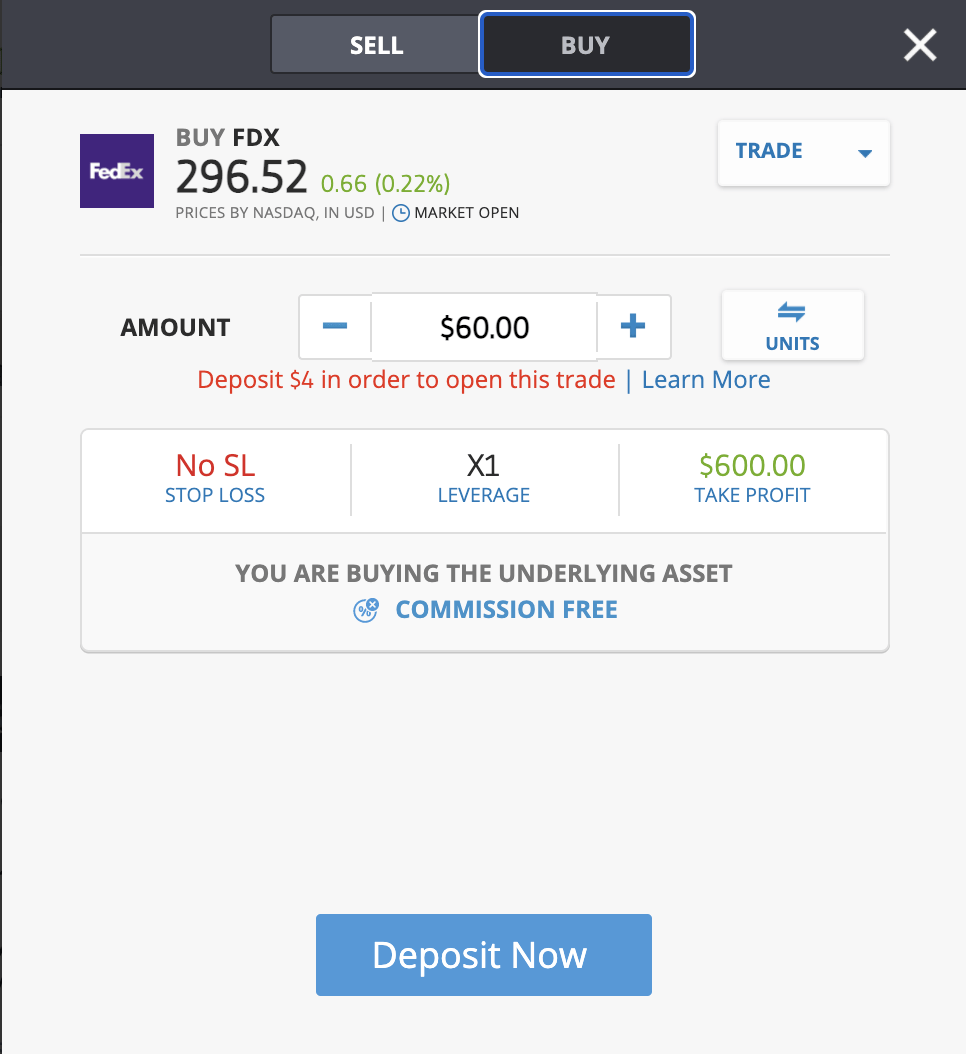 fedex etoro