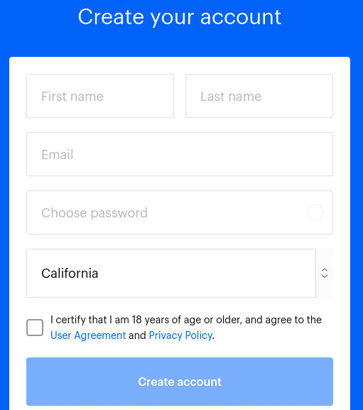 create account