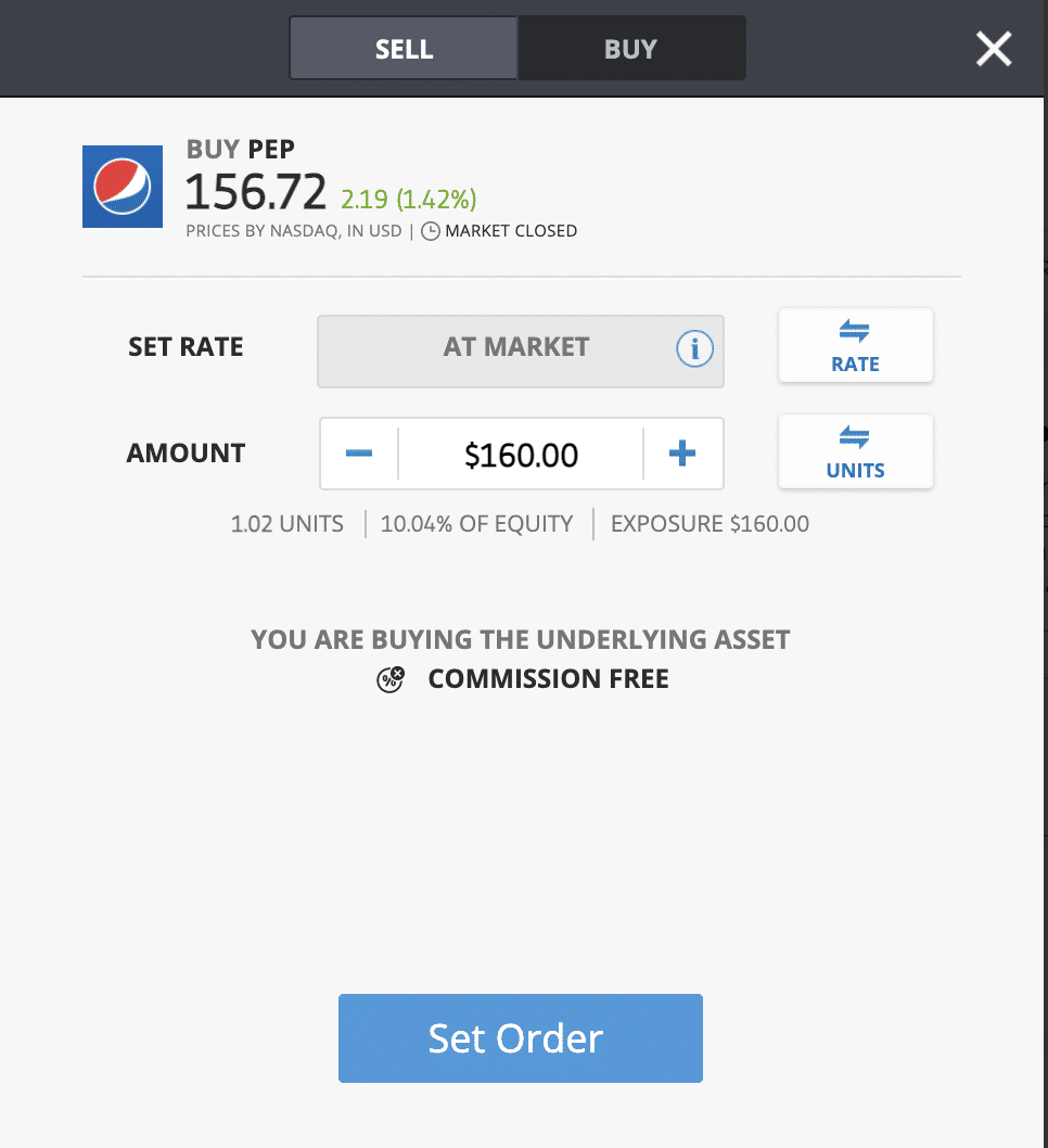 buy pepsico on etoro