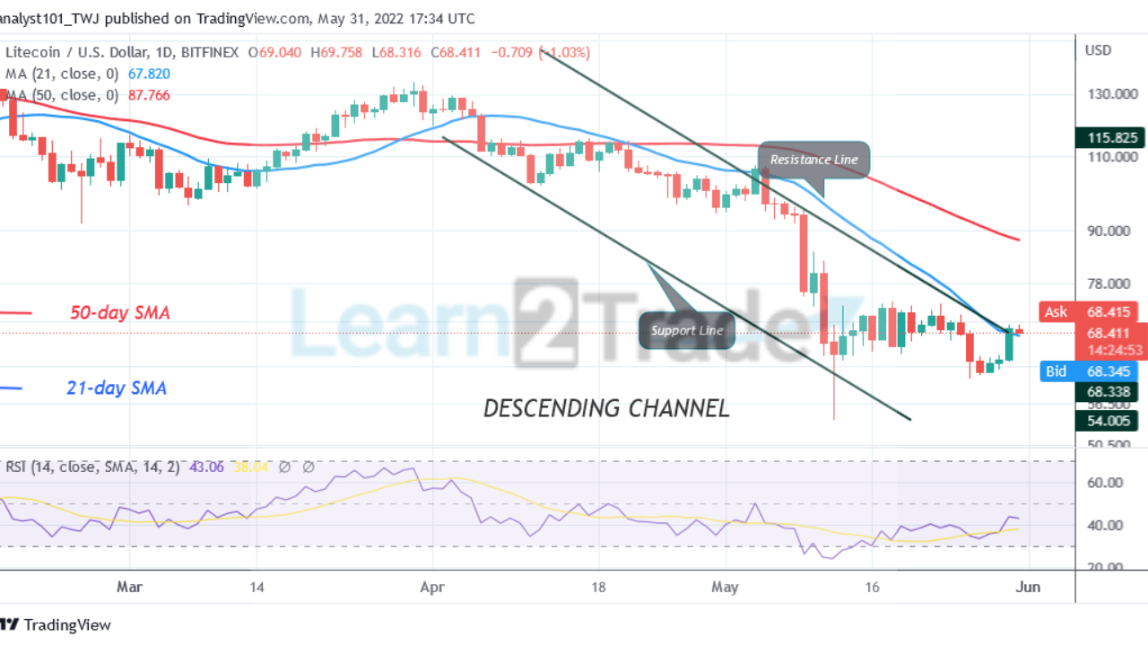 Litecoin Revisits the Previous Low, May Decline to $54 Low