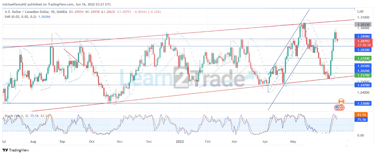 USDCAD Is Undulating in an Upward Direction