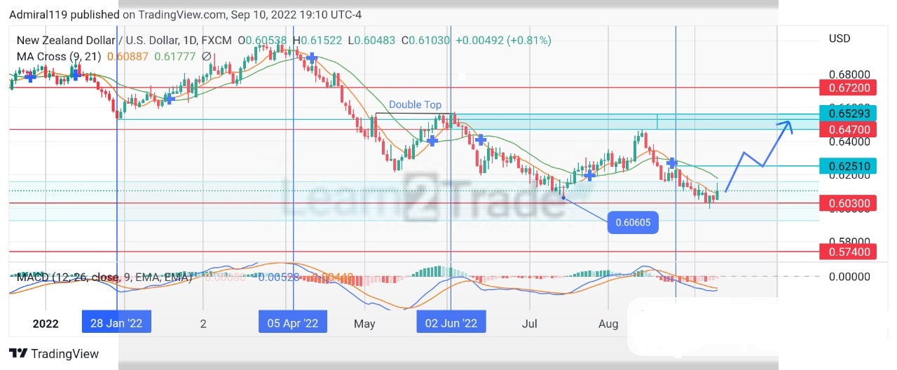 NZDUSD Shows a Sign of Change in the Market Trend to the Upside