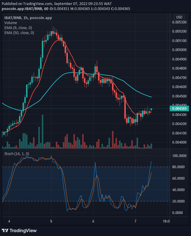 IBATUSD is very likely to continue growing as we are seeing a bullish correction in place.