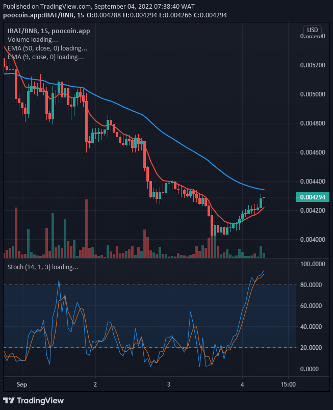 IBAT/USD price may likely touch the resistance level of $0.007000 at the upper resistance soon. This can be achieved provided the bulls exert more force to their tension in the market and the bullish leg extended above the $0.005034 high level.