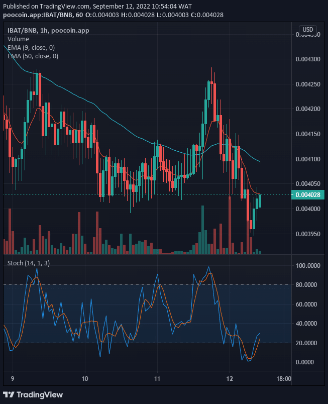 IBATUSD is facing a new correction to resume its upward rally. A possible breakout from this resistance will offer a higher footing for prices to bolster further price rallies.