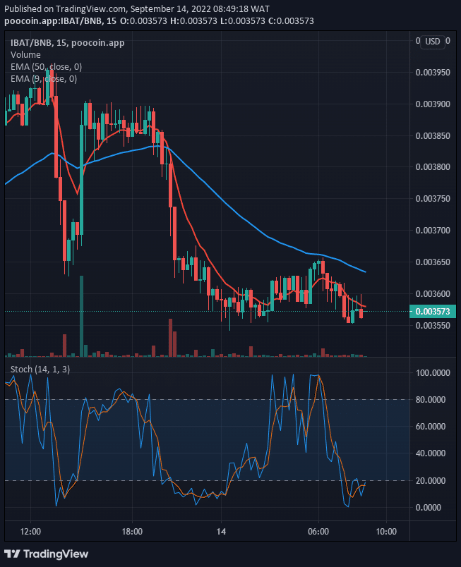 IBAT/USD price will most likely resume its upward move. After a series of bearish movements, the crypto is poised to advance to the upside