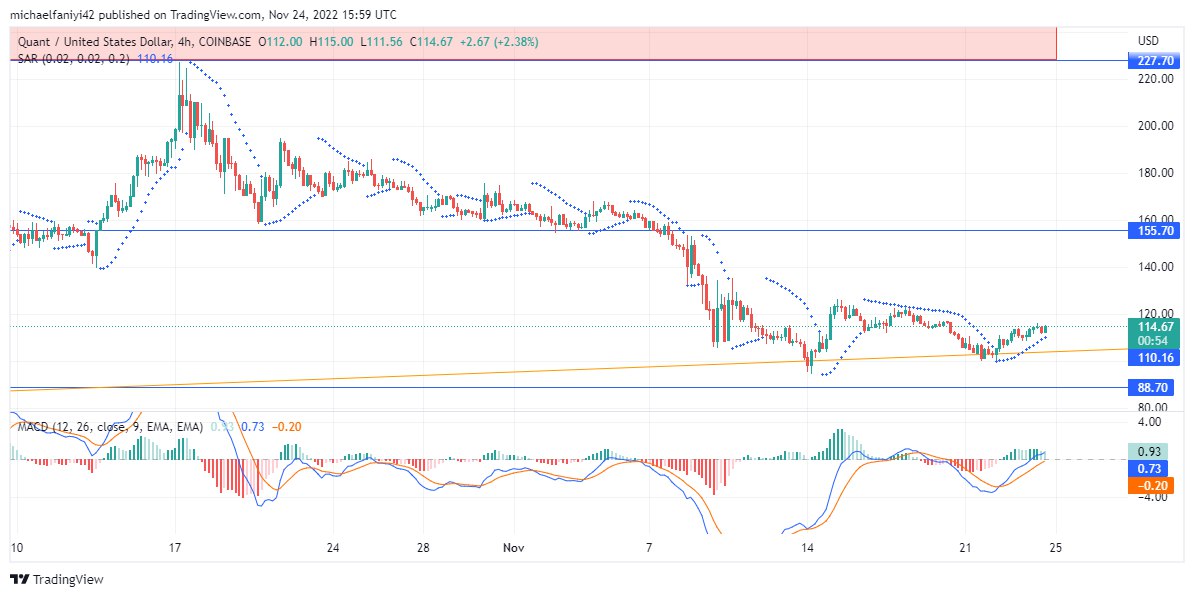 Quant Price Forecast: QNTUSD remains on a bullish agenda along a trendline