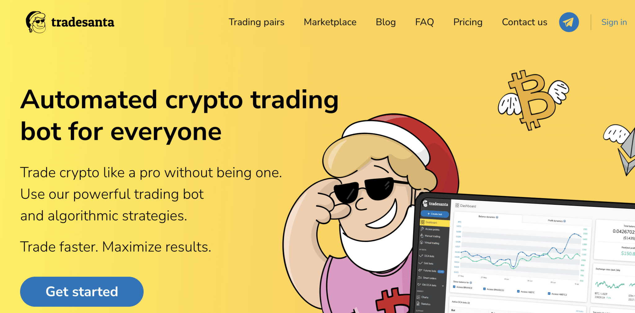 geriausi kriptovaliutų prekybos robotai: TradeSanta