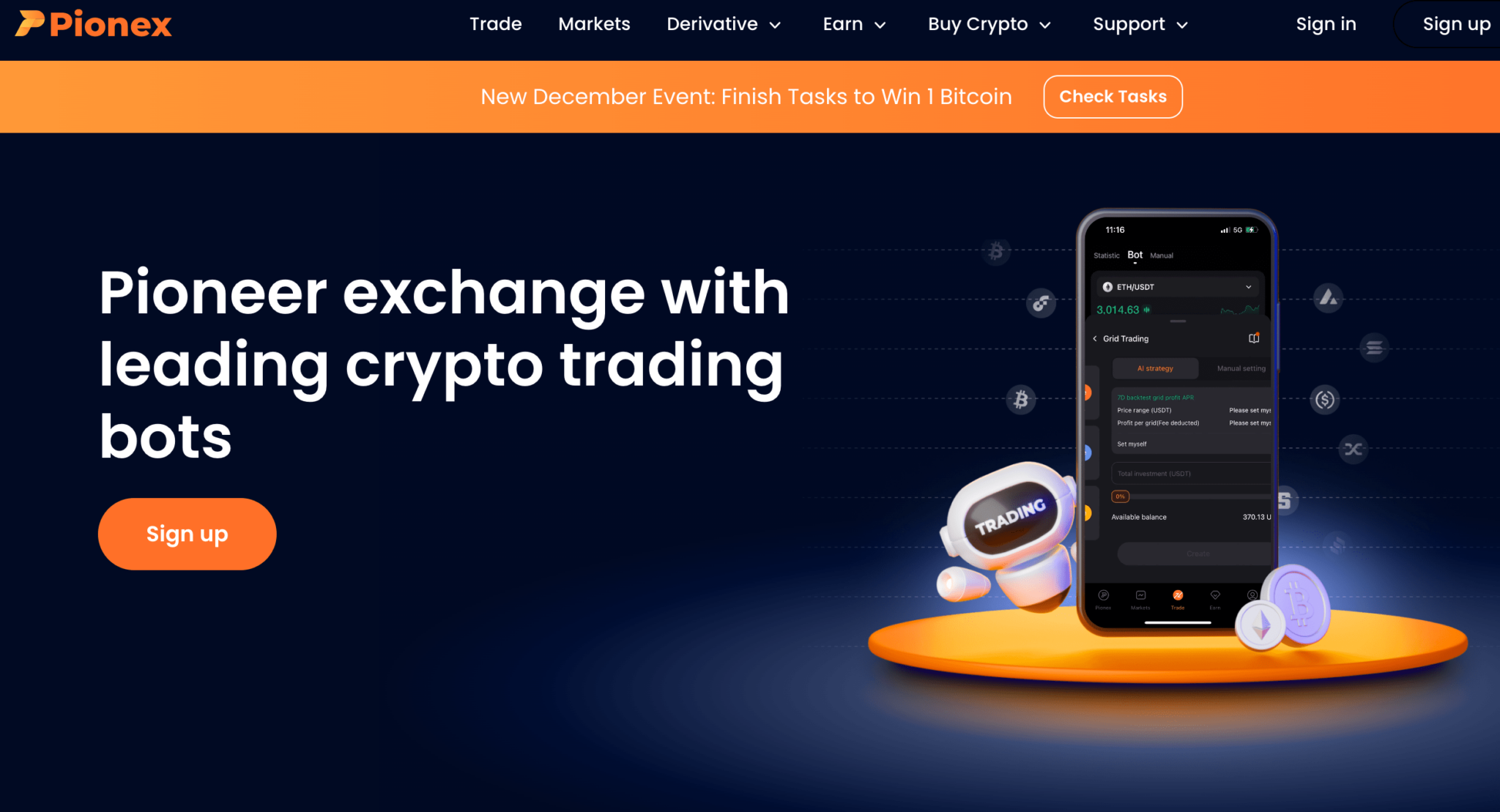 best crypto trading bots: Pionex