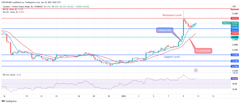 Cardano Price: Bullish Trend Commences at $24 Level Targeting $0.33 Level