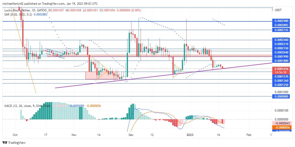 Lucky Block Market Prediction: LBLOCK retests rising trendline in preparation for a rally