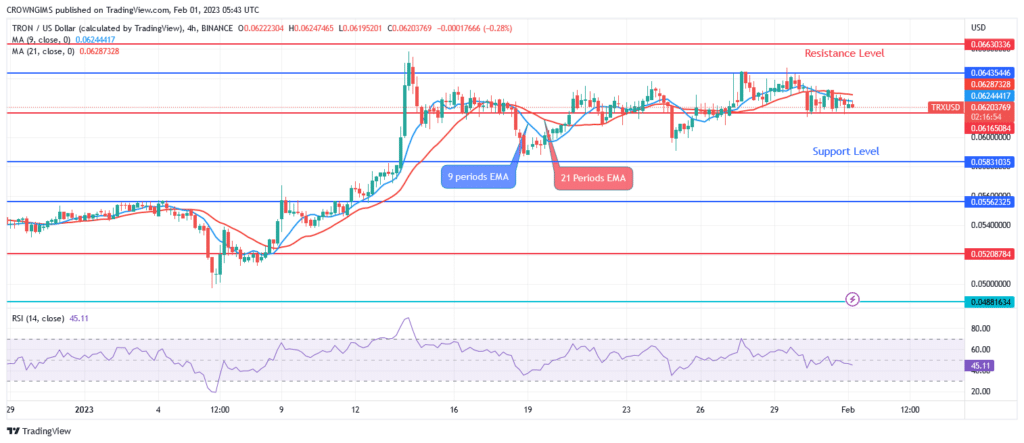 Tron’s (TRX/USD) Price: Bearish Reversal Envisaged at $0.064 Resistance Level