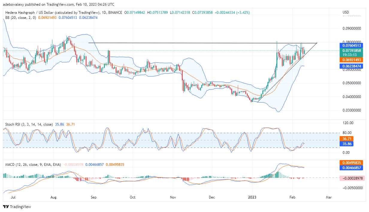 Hedera Hashgraph (HBAR) Witnesses Moderate Price in Increase