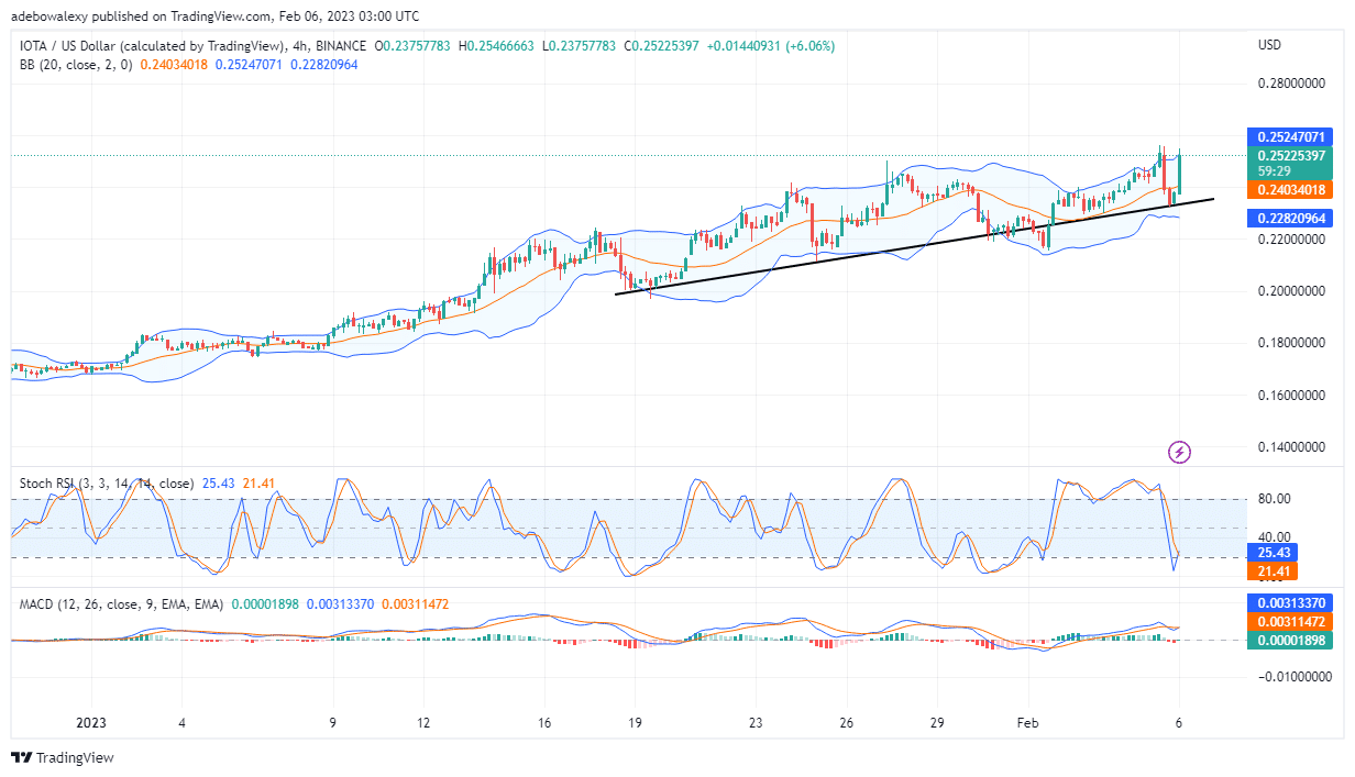 MIOTA (IOTA) Marches Towards 0.4555 Price Level