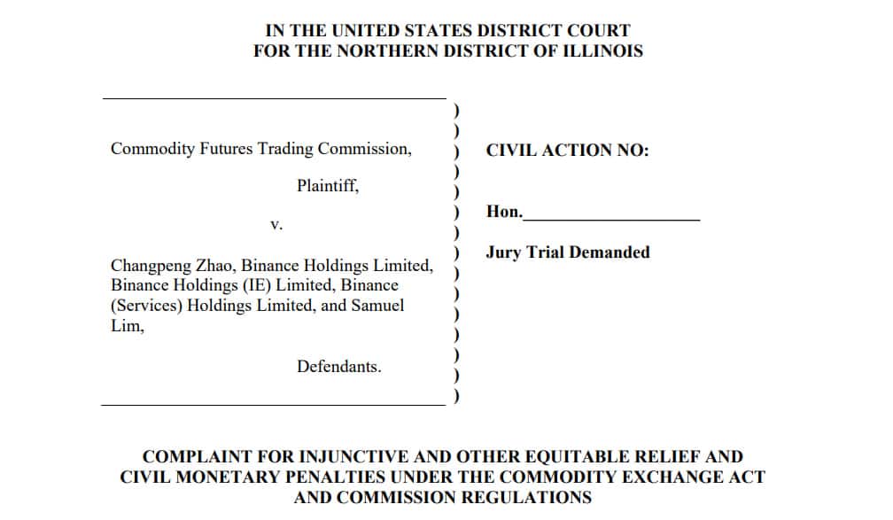 Binance Suffers $1.6 Billion Crypto Outflow Amid CFTC Lawsuit