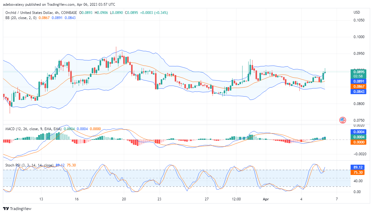 Orchid (OXT) Price Continues to Retrace Higher After Breaking Resistance at $0.0860