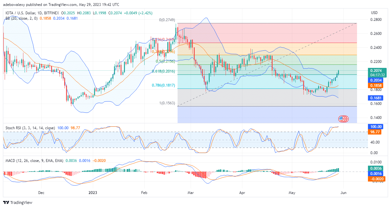 MIOTA (IOTA) Shows Readiness to Rise Further into Bullish Region