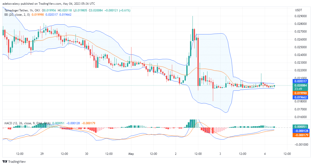 Tamadoge (TAMA) Price Prediction Today, May 4: TAMA Price Action Seems to be Preparing to Quit Consolidating