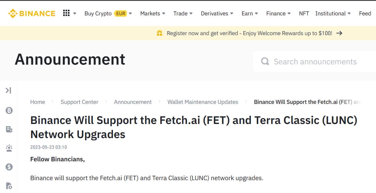 Memo from Binance