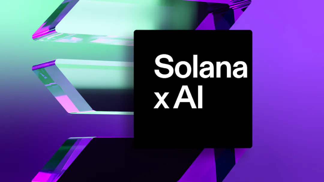 A logo of Solana and AI