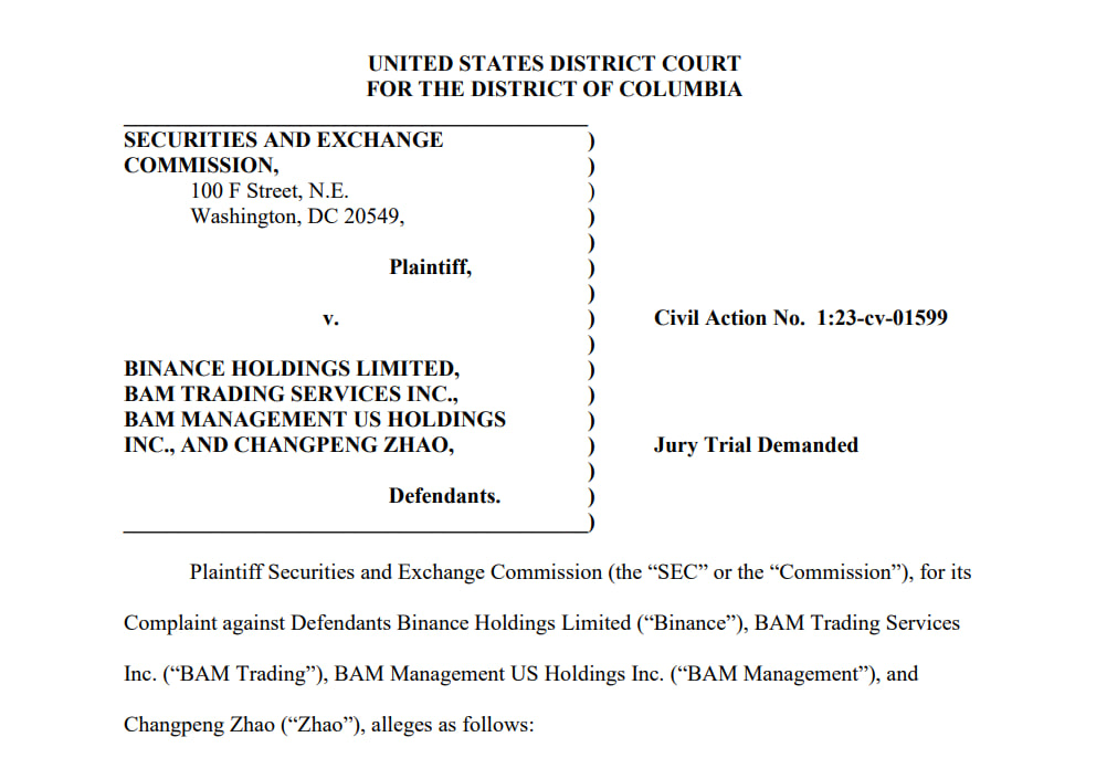 SEC lawsuit against Binance