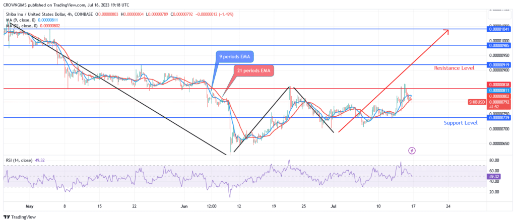 Shiba Inu (SHIB) Price: Bullish Chart Pattern at $0.00000761, Buyers May Dominate
