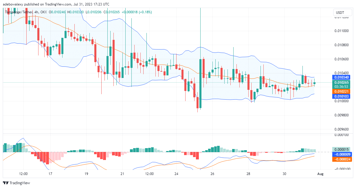 Tamadoge (TAMA) Price Prediction for Today, August 1: TAMA/USDT Bulls Muscle Down Bears Above a Key Support