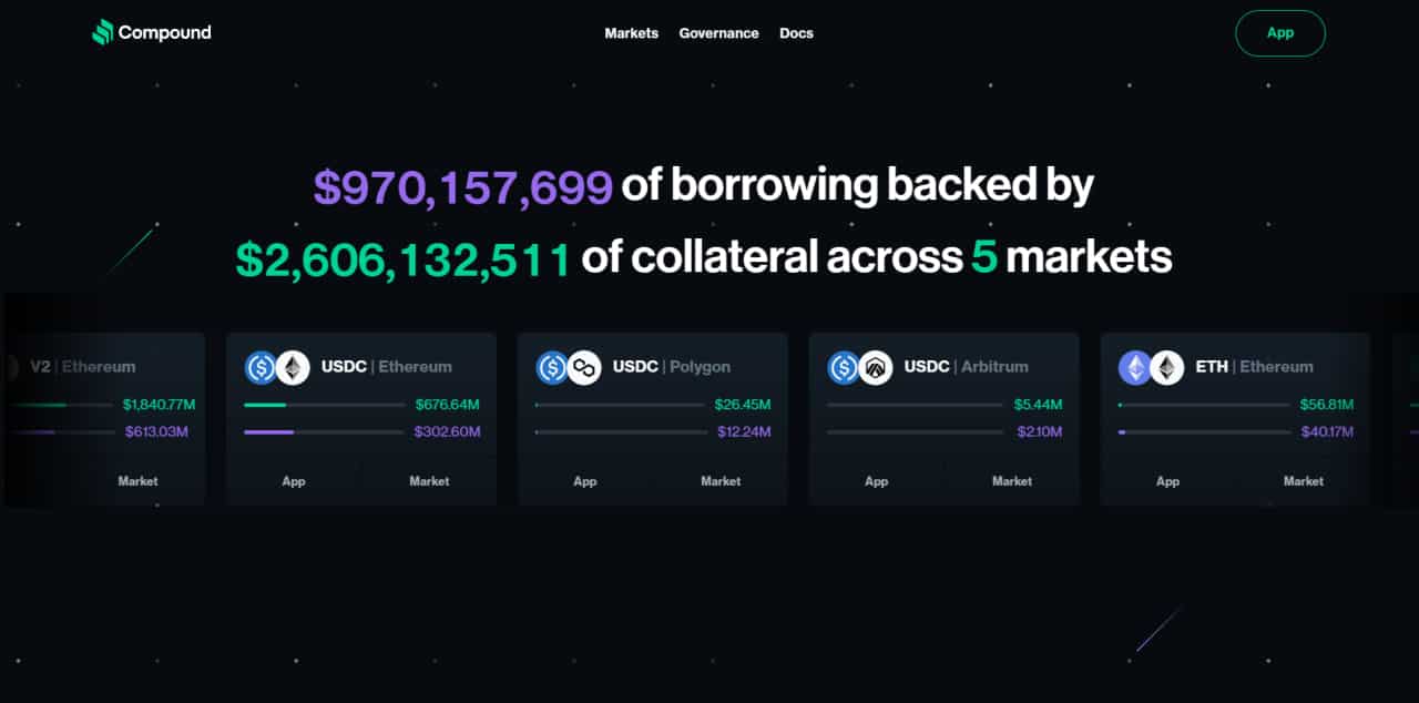 صفحة الويب المركبة: منصة إقراض العملات المستقرة