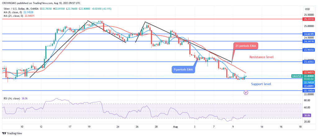 Silver (XAGUSD) Price May Experience Bearish Reversal at $22 Support Level