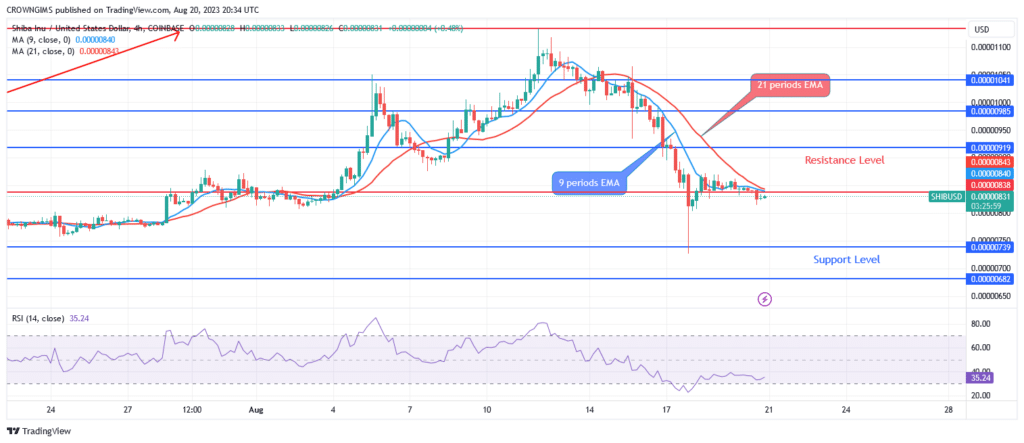 Shiba Inu (SHIB) Price May Continue a Bearish Trend To Previous Low at $0.00000682