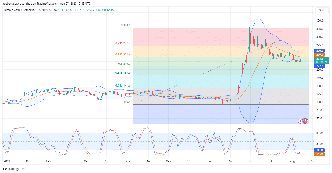 Bitcoin Cash (BCH) Keeps Trading Above the $220 Price Threshold