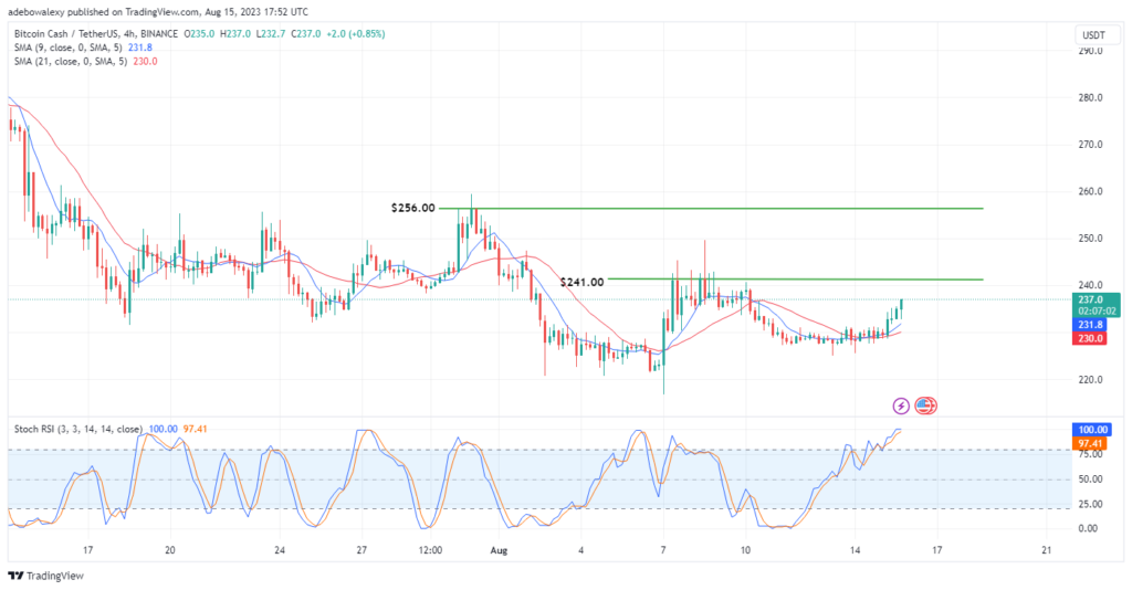 Bitcoin Cash (BCH) Obtains Support Above the $220 Price Mark