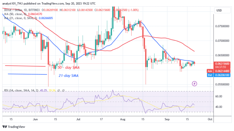 Dogecoin's Advance Slows as a Result of Opposition at $0.063