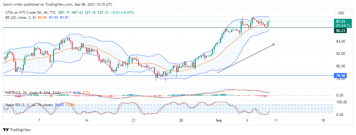 US Oil (WTI) Slows Down Above the 86.230 Market Level