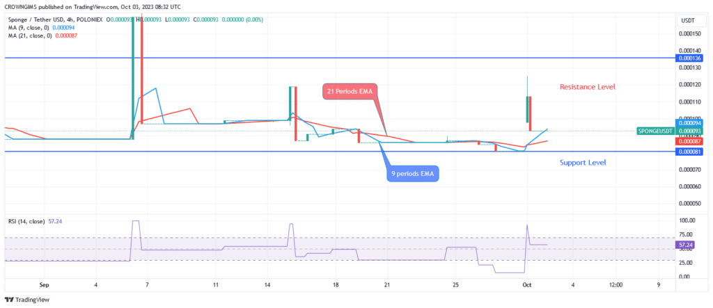 Sponge (SPONGEUSDT) Price Increases as Bull Power Grows