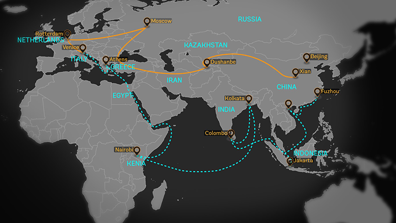 A Map of the Belt and Road Initiative