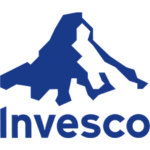 Invesco logo; a spot Bitcoin ETF issuer