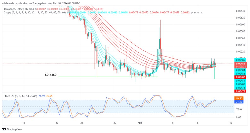 Tamadoge (TAMA) Price Outlook for February 10: TAMA/USDT Finds Another Support Above the $0.004800 Price Level