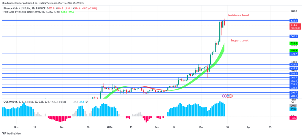 BNB (BNBUSD) Price Is Pulling Back Before Bullish Movement Continuation