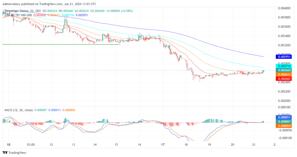 Tamadoge (TAMA) Price Outlook for June 21: TAMA/USDT Bulls Refuse to Retreat Below the $0.002500 Threshold