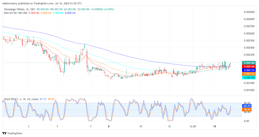 Tamadoge (TAMA) Price Outlook for July 16: TAMA/USDT Holds Steady Around the $0.002200 Mark