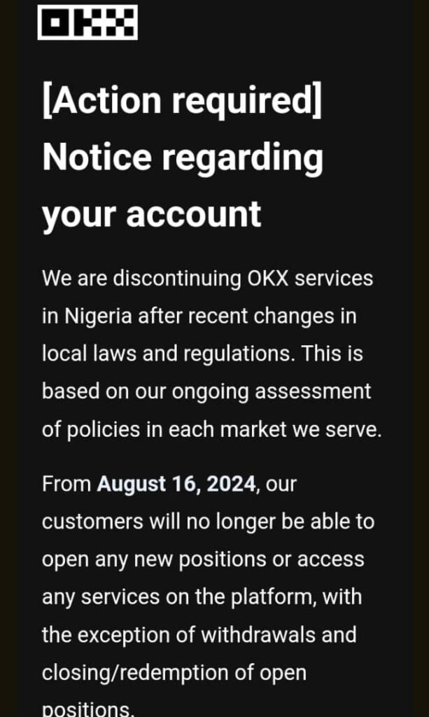 OKX Pulls Out of Nigeria as Crypto Regulations Tighten