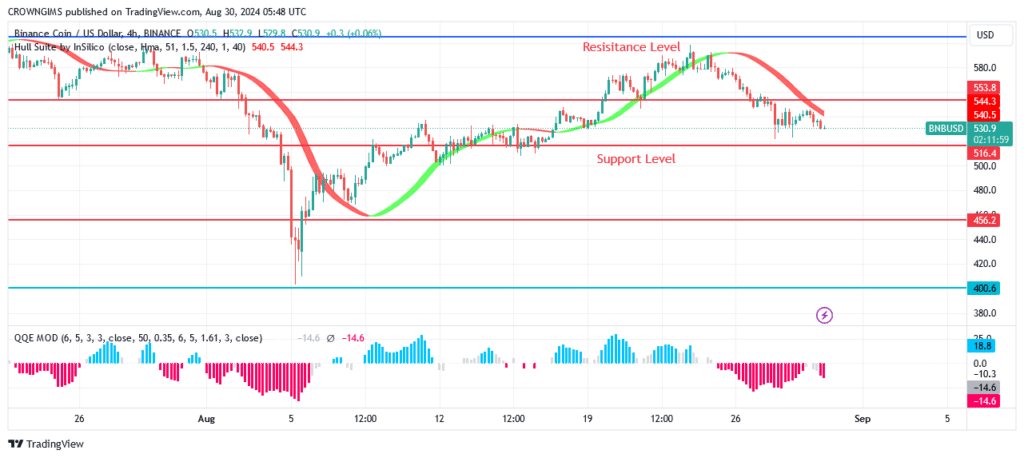 BNB (BNBUSD) Price May Retest Previous Low at $456 Level