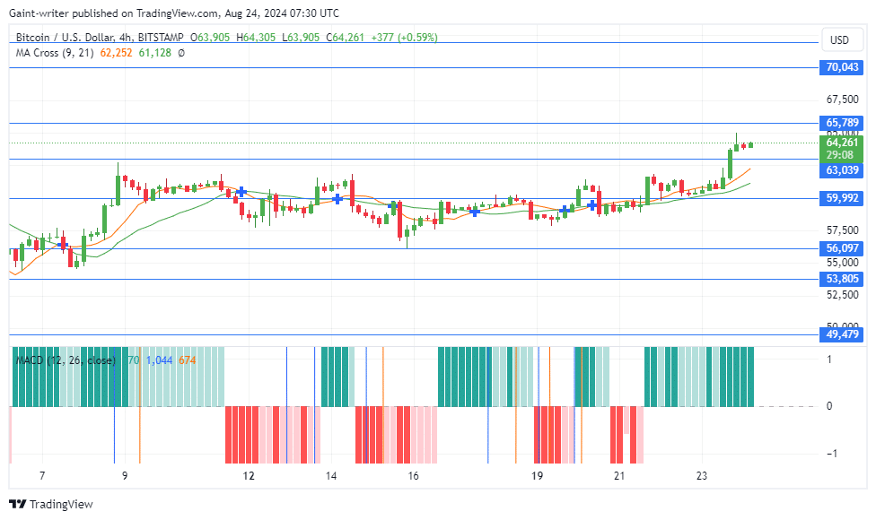 Bitcoin (BTCUSD) Resumes Bullish Surge