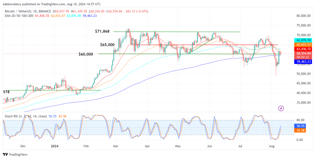 Trending Coins for August 10, 2024: BTC, NEIRO, BABYNEIRO, SOL, and TON