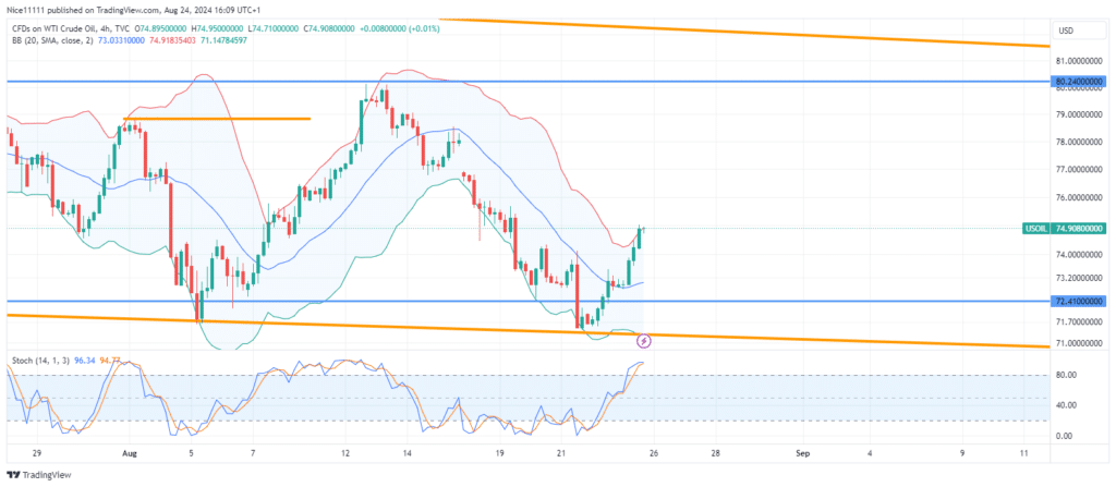 USOil Price Surges Within Parallel Channel