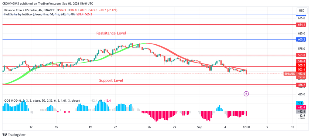 BNB (BNBUSD) Price: Further Price Decrease Is Possible